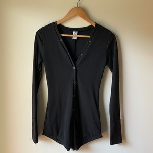 NWOT | Long Sleeve Jet Black Snap Up Bodysuit